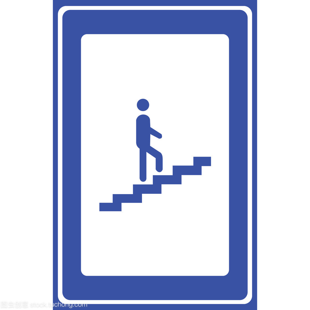 上樓梯圖標(biāo)矢量按鈕標(biāo)志符號(hào)的概念向量 Eps10,大為任何使用的人